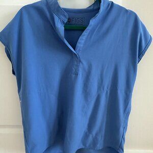 Figs Baby Blue Rafaela Top Small